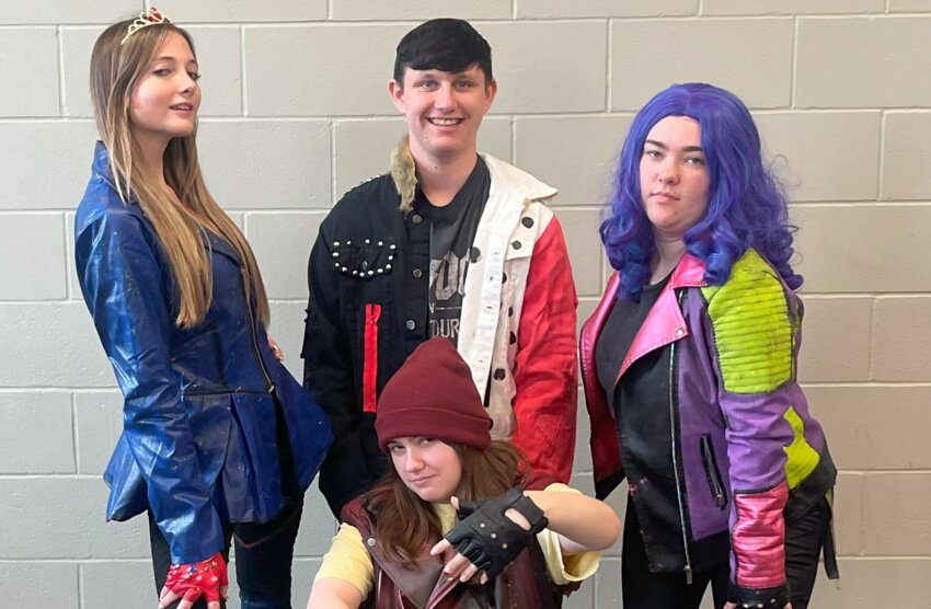 Members of Neshoba Central’s new theatre group performing Disney’s “Descendants” this weekend are, from left, Lakynn Pickett, Jacob Winters, Lola Mae Hallows and Posey Palmer. The musical opens Friday at 6:30 p.m.